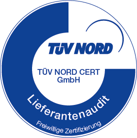 Prüfzeichen Lieferantenaudit durch TÜV NORD CERT