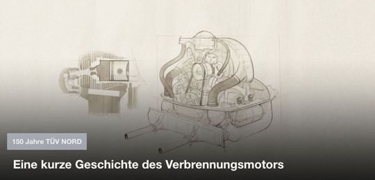 Skizze eines Verbrennungsmotors