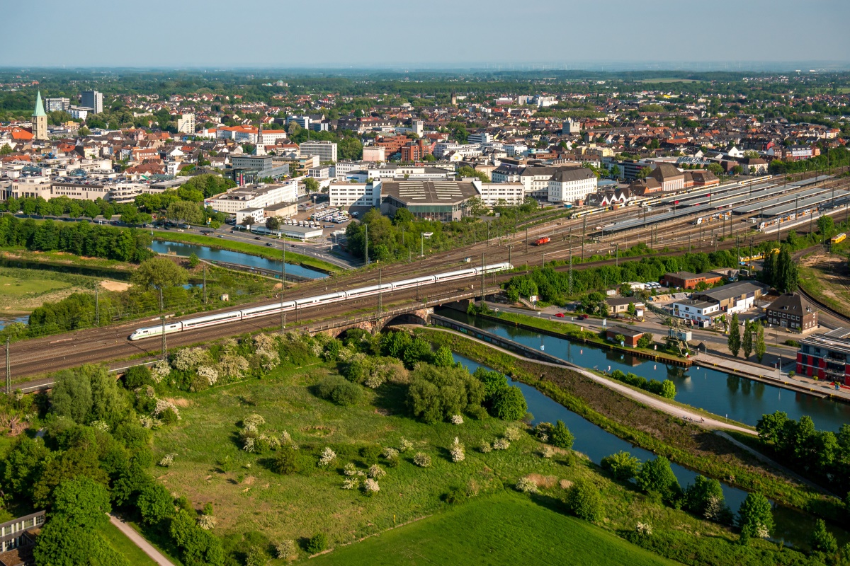 Stadt aus der Vogelperspektive