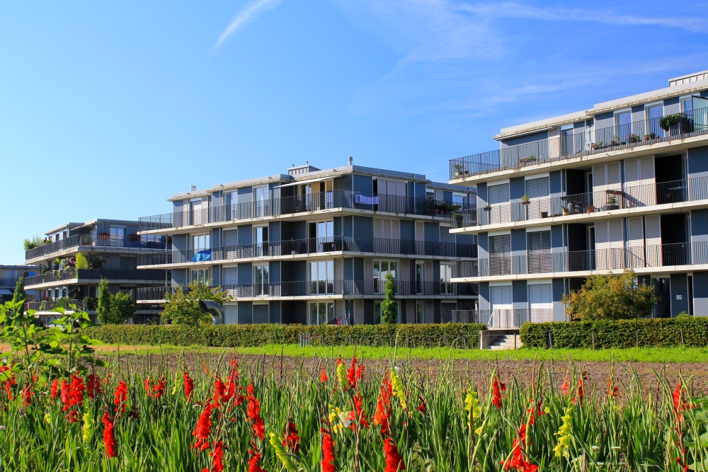 Mehrfamilienhaus mit Blick ins Grüne