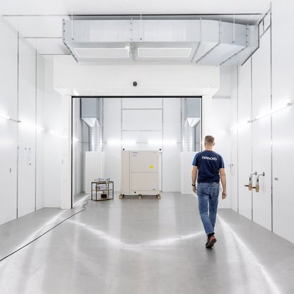 Prüfhalle TÜV NORD: Wärmetauscher Prüfhalle TÜV NORD: Wärmetauscher