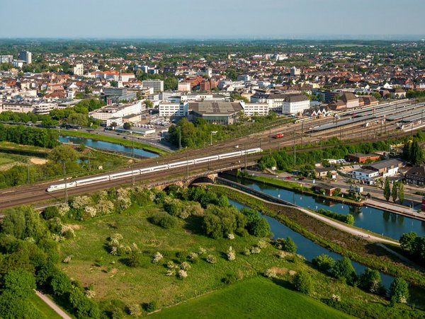 Stadt aus der Vogelperspektive