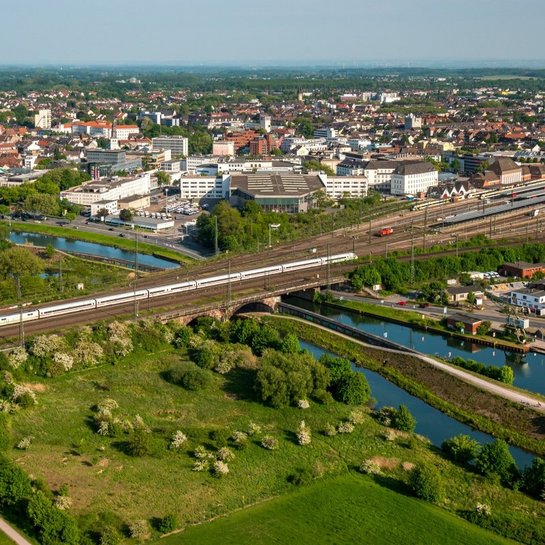 Stadt aus der Vogelperspektive