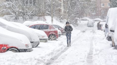 Parkplatz im Winter