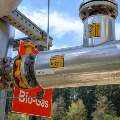 Biogasanlage mit Biomethananteil. Biogasanlage mit Biomethananteil.