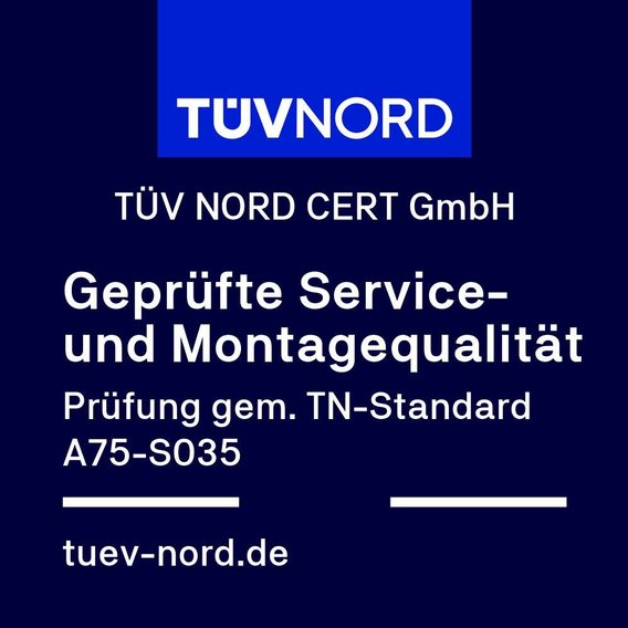 Prüfzeichen Geprüfte Service- und Montagequalität