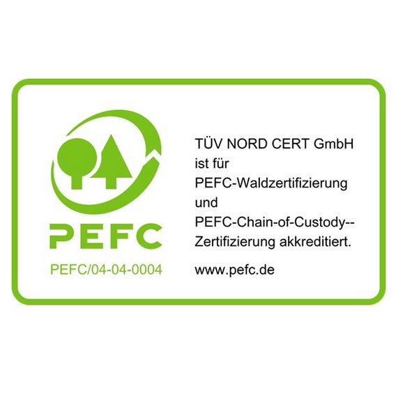 TÜV NORD CERT GmbH ist für PEFC Chain of Custody-Zertifizierung und PEFC-Waldzertifizierung akkreditiert