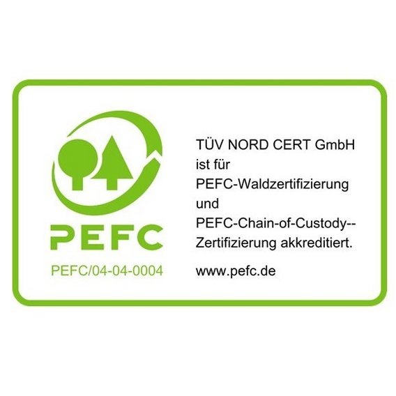 TÜV NORD CERT GmbH ist für PEFC Chain of Custody-Zertifizierung und PEFC-Waldzertifizierung akkreditiert TÜV NORD CERT GmbH ist für PEFC Chain of Custody-Zertifizierung und PEFC-Waldzertifizierung akkreditiert