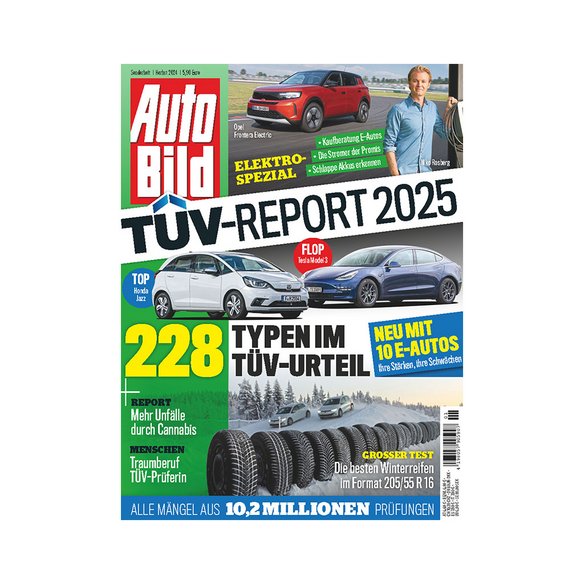 Auto Bild Magazincover mit TÜV-Report 2025