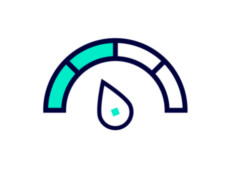 Tachometer mit mittlerem Wert