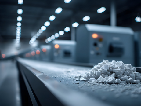 Symbolische Darstellung von Rohstoffen für Batterierecycling