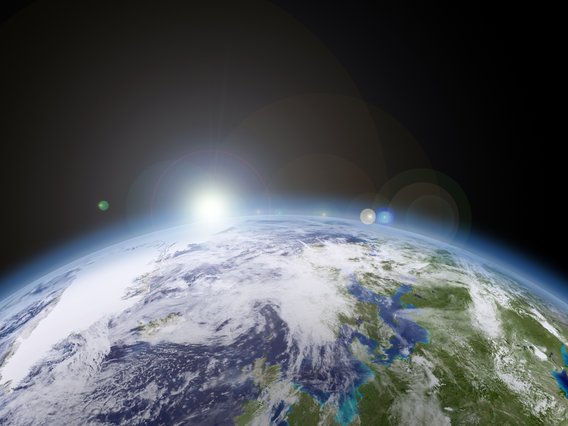 Erde-Weltraum Blick auf die Erde vom Weltraum aus