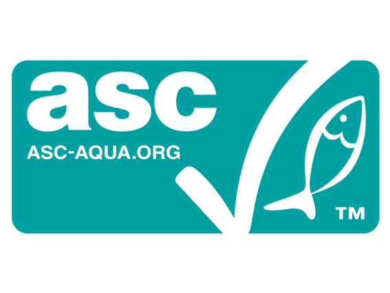 ASC-Logo für nachhaltige Fischzucht – Zertifizierung für umweltverträgliche Aquakultur mit hohen sozialen und ökologischen Standards.