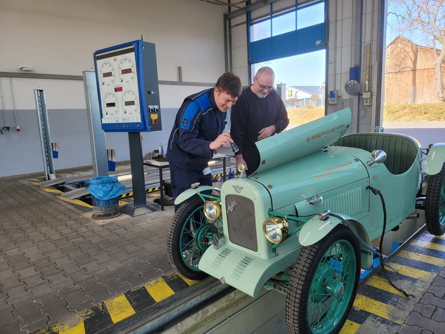 Austin Seven Special in unserer Prüfstelle.