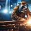 TÜV NORD Schweißtechnik Schweißer mit Schutzmaske am Schweißen