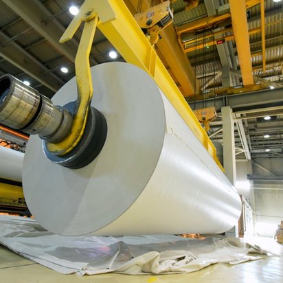 Production of certified sustainable paper in accordance with the Blue Angel eco label at a single facility.