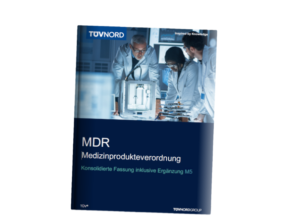 Das Mockup zeigt das MDR-Booklet von TÜV NORD Das Mockup zeigt das MDR-Booklet von TÜV NORD