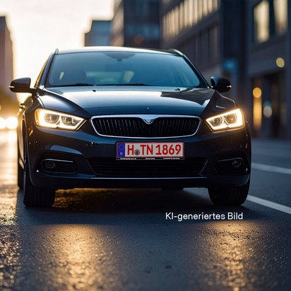 Fahren ohne Zulassung Zwei Personen im Auto