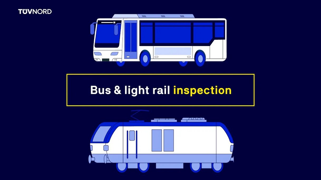 Illustration von Bus und Stadtbahn für Inspektionsdienste