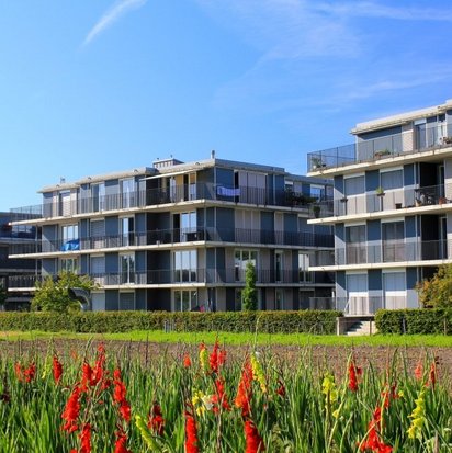 Mehrfamilienhaus mit Blick ins Grüne