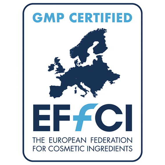 EFfCI GMP Zertifizierung – offizielles Logo für Qualität bei kosmetischen Rohstoffen