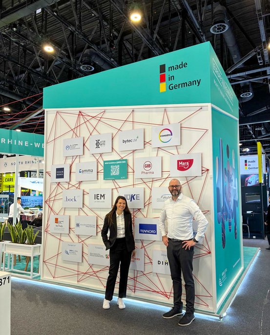 The TÜV NORD team in front of the joint NRW exhibition stand