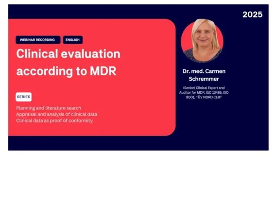Thumbnail: Webinar "Clinical evaluation according to MDR"
