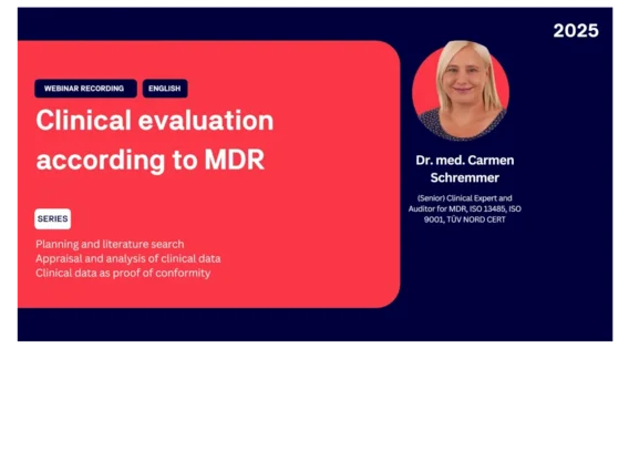 Thumbnail: Webinar "Clinical evaluation according to MDR"