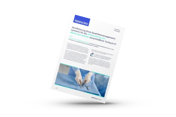 Mockup der TÜV NORD Produktdatenblatts zu KRINKO/BfArM