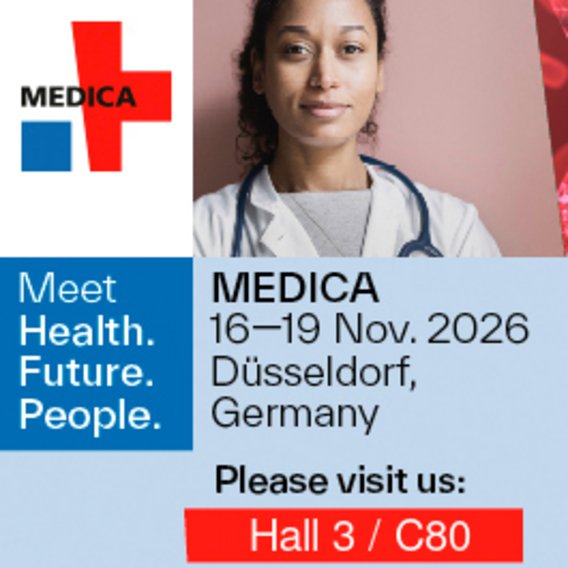 Das Banner der Medica 2026 Das Banner der Medica 2026