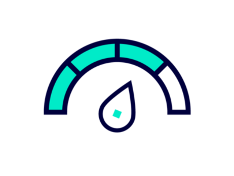 Tachometer mit mittlerem Wert