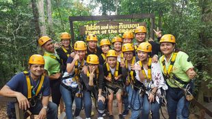 V.S. Reddy with his certification team on their company outing