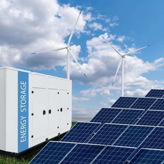 Solaranlage und Energiespeicher