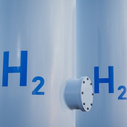 Three modern hydrogen tanks are ready for renewable energies
