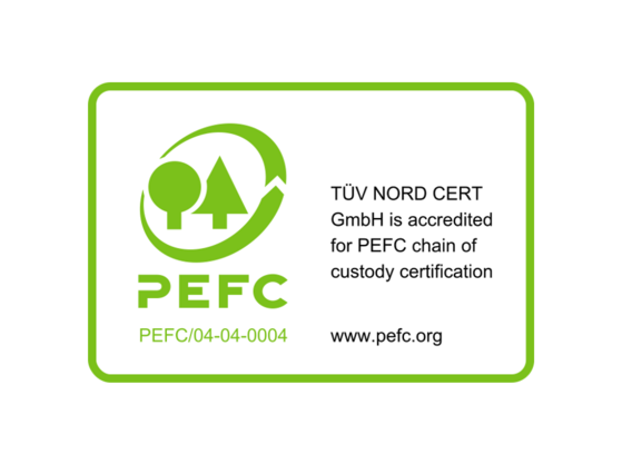 TÜV NORD CERT GmbH is accredited for PEFC Chain of Custody certification and PEFC forest certification TÜV NORD CERT GmbH is accredited for PEFC Chain of Custody certification and PEFC forest certification