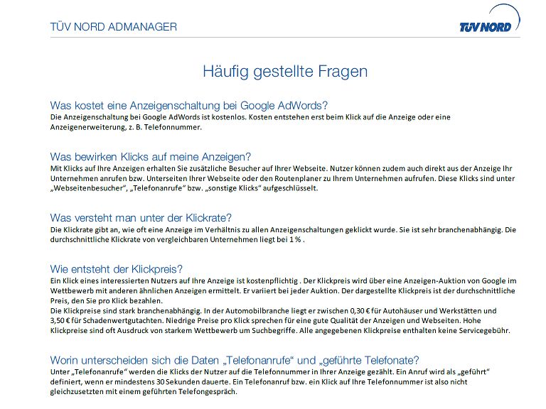Erklärung zu den Kennzahlen